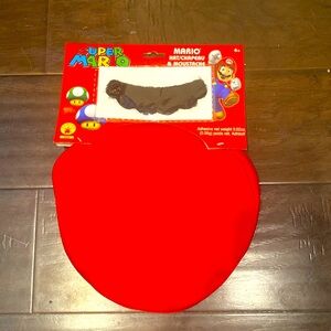 2011 Red Licensed Nintendo Super Mario Hat & Moustache Accessory Set NEW NIP
